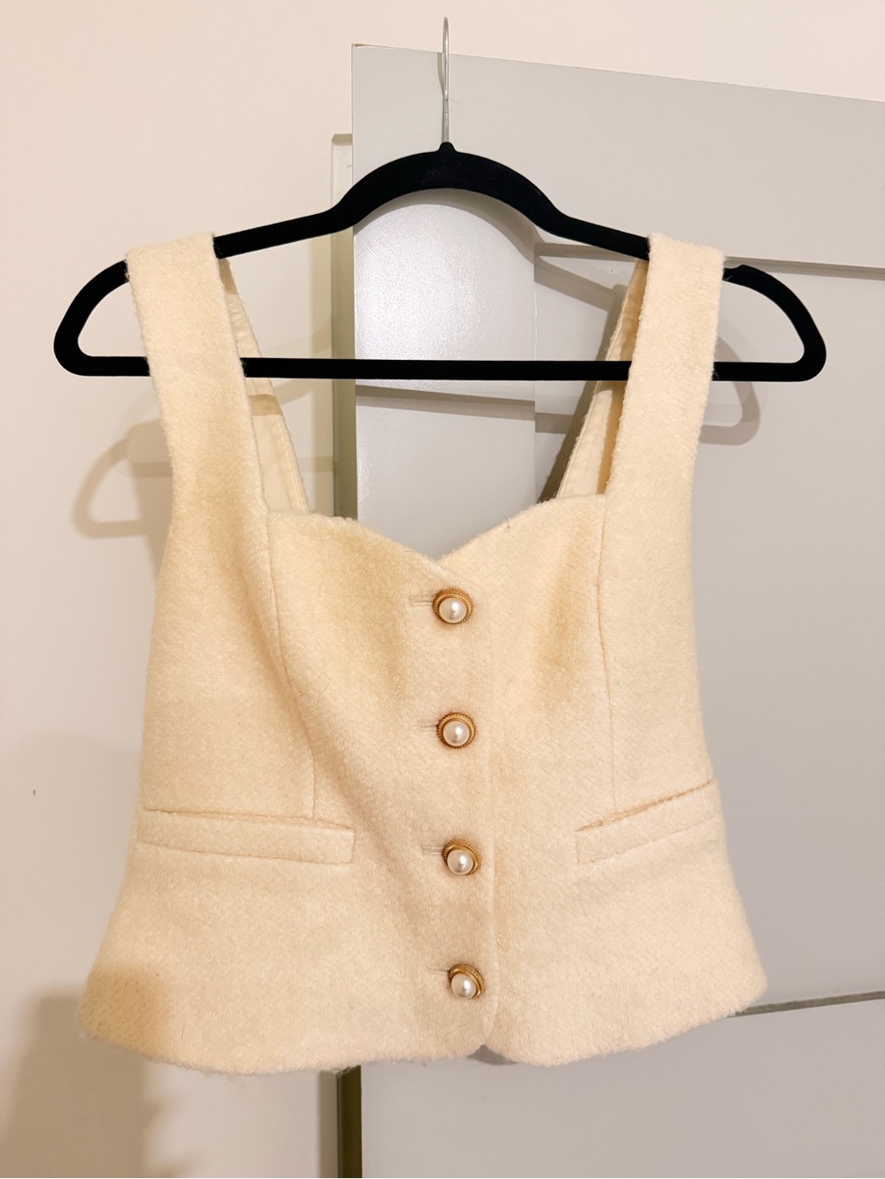 Reformation Cream Tweed Button-Front Two Piece Set - Picture 3 of 7